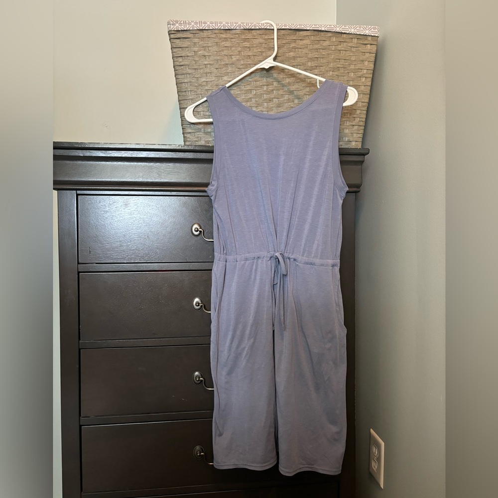 Columbia athleisure dress light blue women MEDIUM tie waist outdoor beach cool